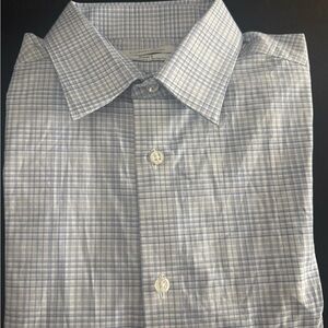 New with tags Calvin Klein  Blue Plaid Dress Shirt size m and large